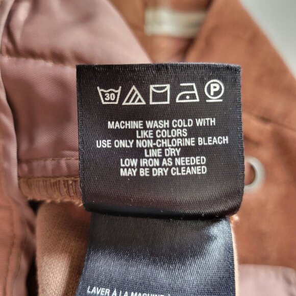 Anthropologie The Essential Slim Velvet Pants Bronze Brown Size 4 - Picture 13 of 14